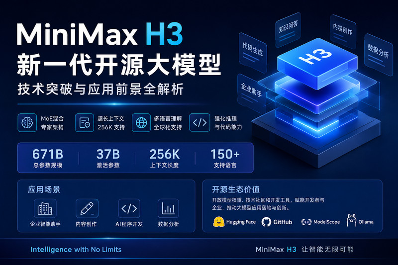 MiniMax H3 企业智能助手内容创作代码开发数据分析应用场景