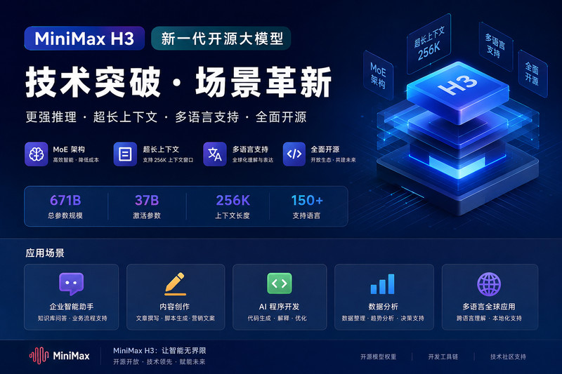 MiniMax H3 MoE 混合专家架构工作原理示意图