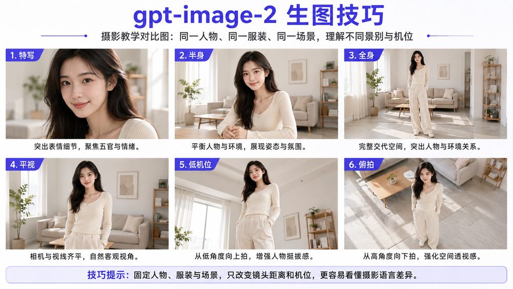 GPT Image 2 自然光线真实皮肤织物金属材质对比示意图